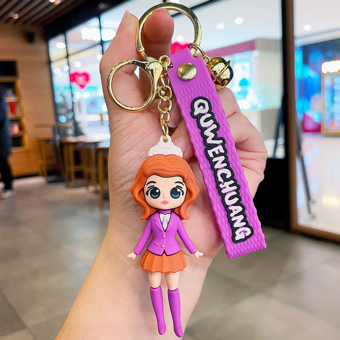 Wholesale Cartoon Cute Student Outfit Princess Keychain JDC-KC-LeZi011