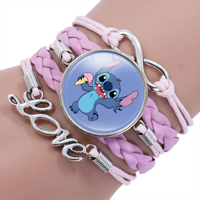 Wholesale Cartoon Braided Multi-layer Gemstone Bracelet JDC-BT-NH019