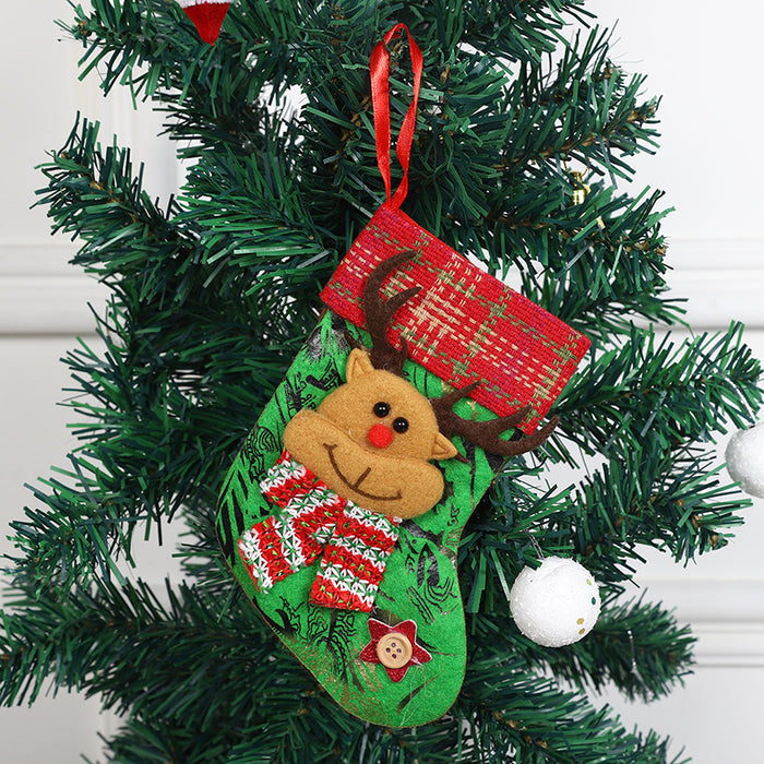Wholesale Christmas Decorative Socks Cartoon  Socks Pendants Christmas Tree Ornaments