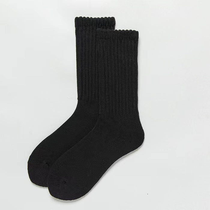 Wholesale Personalized solid color pile socks, versatile tube socks, JK socks