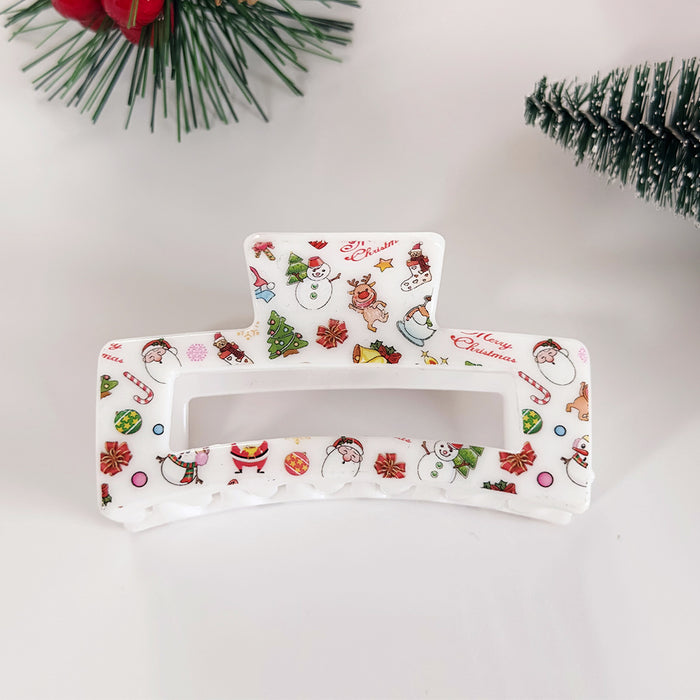 Wholesale Christmas hair clip,  reindeer snowman print,  shark clip,  cartoon hair accessory