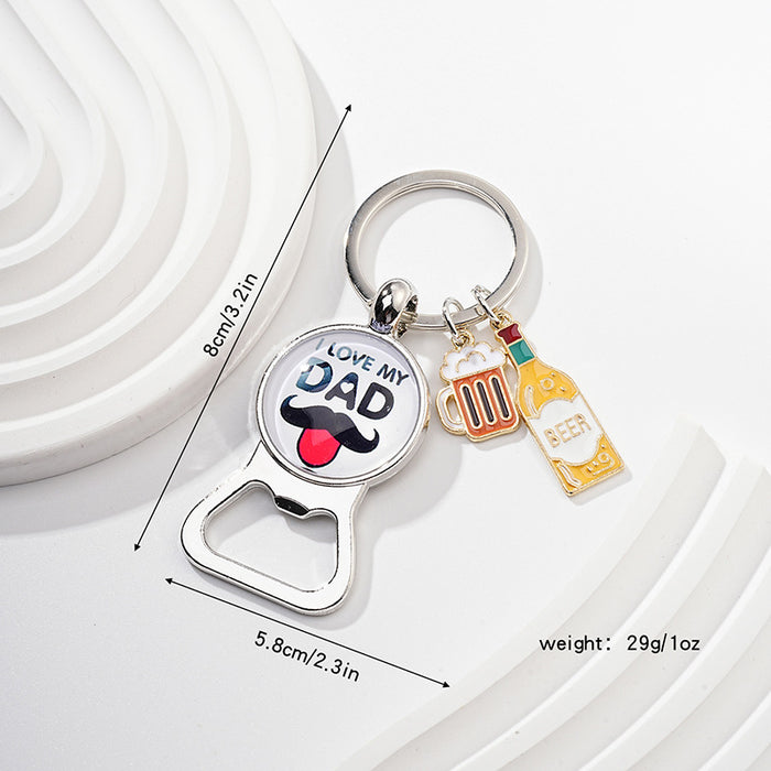 Wholesale Time Glass Beer Festival Bottle Opener Alloy Keychain JDC-KC-HuiWen012