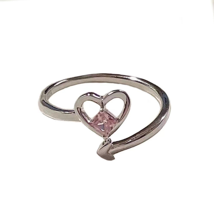 Wholesale Love pink diamond ring, niche open-end ring
