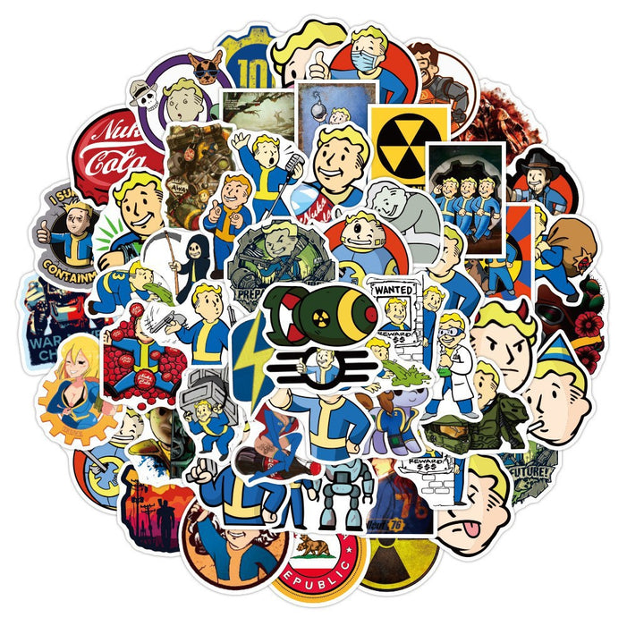 Wholesale 50pcs Game radiation graffiti stickers,  luggage,  laptop,  phone case,  skateboard,  water cup,  waterproof stickers