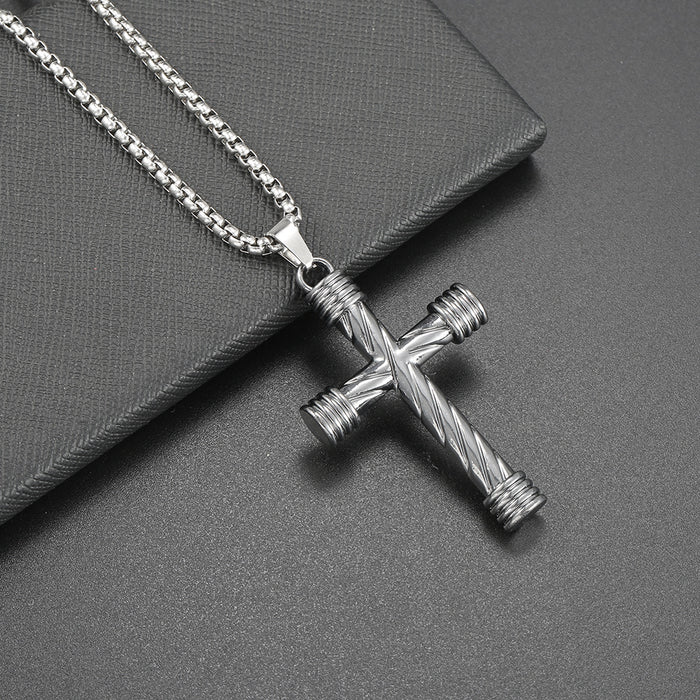 Wholesale Necklace Accessories Street Cross Personalized Alloy Pendant Sweater Chain