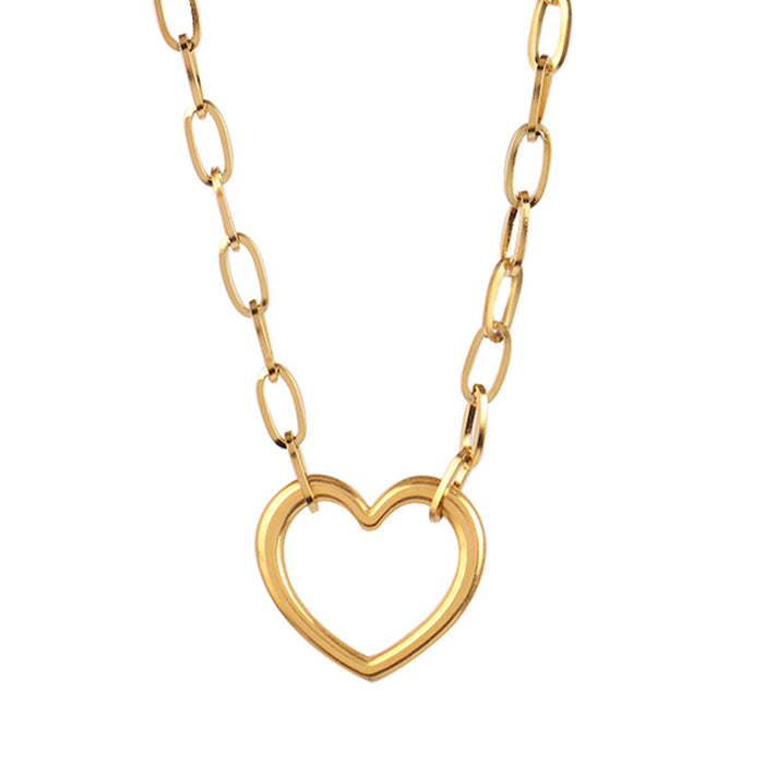 Wholesale 3pcs Gold Plated Stainless Steel Heart Pendant Necklace Jewelry Gift for Boutique