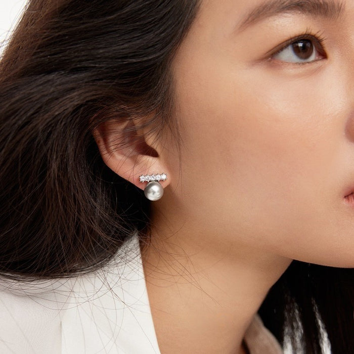 Wholesale Luxury Classic Swarovski Pearl French Elegance High-End Versatile Colorfast Stud Earrings 2026 New Style Silver Needle Earrings