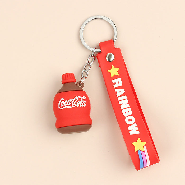 Wholesale Cartoon Glue Drop Sprite Beverage Bottle Key Chain JDC-KC-Aohong017