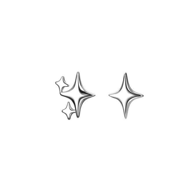 Wholesale S925 Silver Asymmetric Star Earrings JDC-ES-XiangDuan004