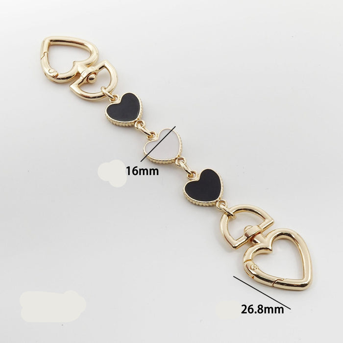 Wholesale Heart-shaped chain accessory bag strap Keychains
