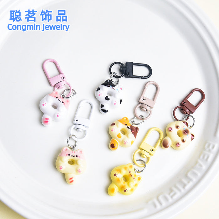 Wholesale  Cute Cat Cartoon Keychain Pendant Schoolbag Hanging Keychain