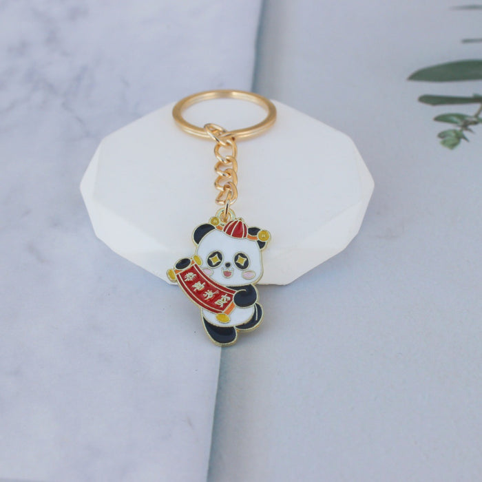 Wholesale Panda keychain  bag pendant  cartoon small gift key chain ornaments