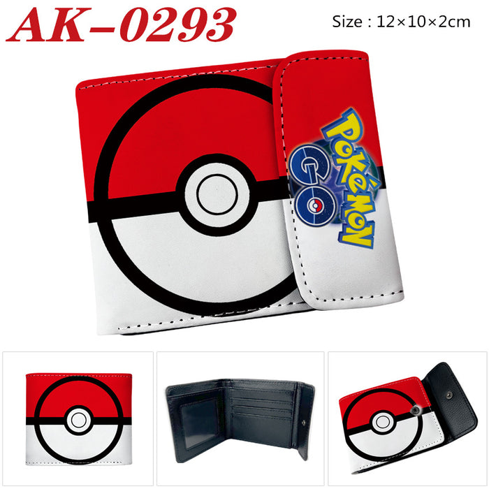 Wholesale Anime Snap Button PU Leather Short Wallet Unisex Card Coin Purse Trendy Boutique Gift