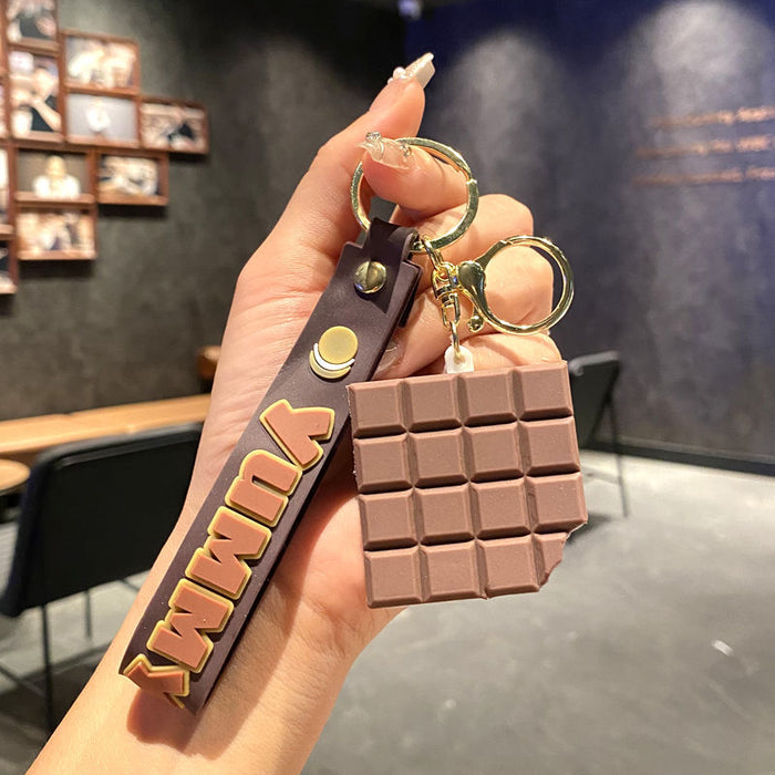 Wholesale Biscuit keychain school bag pendant cute creative couple bag pendant