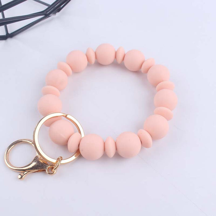 Wholesale silicone beads spacer beads bracelet beaded wrist keychain pendant