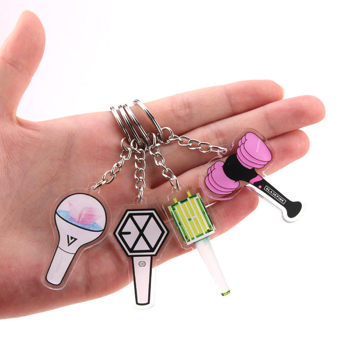 Wholesale Idol Acrylic Double Sided Transparent Keychain JDC-KC-RuiYuan002