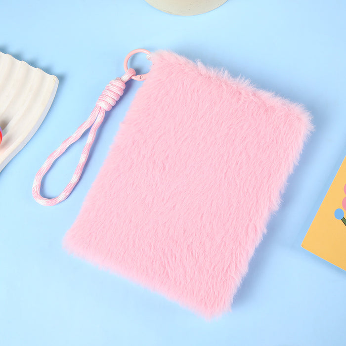 Wholesale Cartoon Plush Notebook Diary for Kids DIY Craft Journal with Colorful Rope MOQ≥2