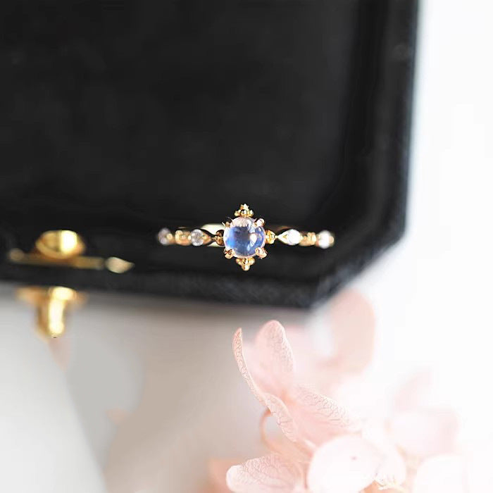 Wholesale Moonstone Ring Women's Adjustable Dieting Finger Ring Bracelet