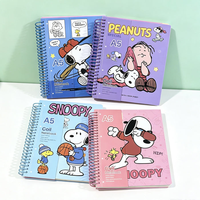 Wholesale 4pcs Creative Cartoon A5 Hardcover Spiral Loose-Leaf Notebook