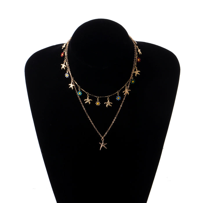 Wholesale Alloy Starfish Pendant Necklace