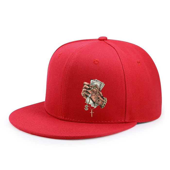 Wholesale Two handed letter printed baseball cap, skateboard flat edge cap, hat