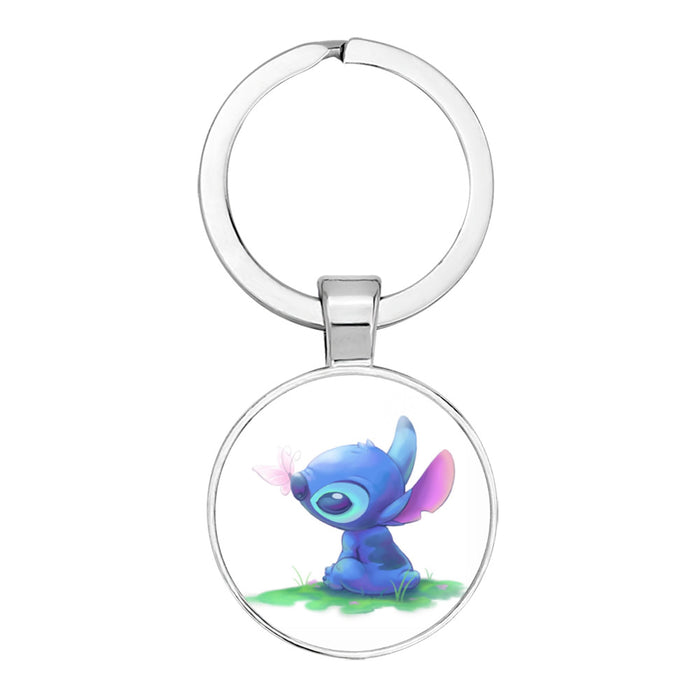 Wholesale Glass Alloy Time Stone Cartoon Keychain JDC-KC-NingX009