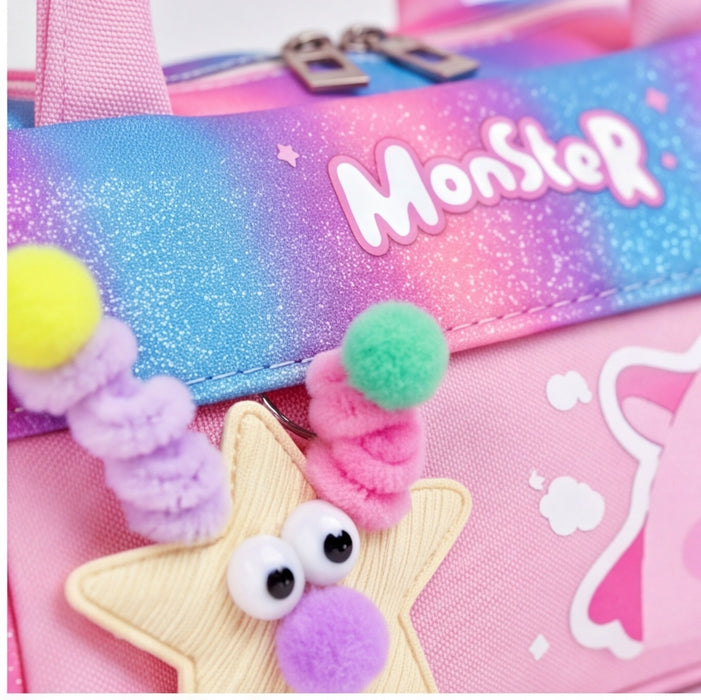 Wholesale PU Cute Gradient Monster Pencil Case Fashion Accessory for Gift Boutique