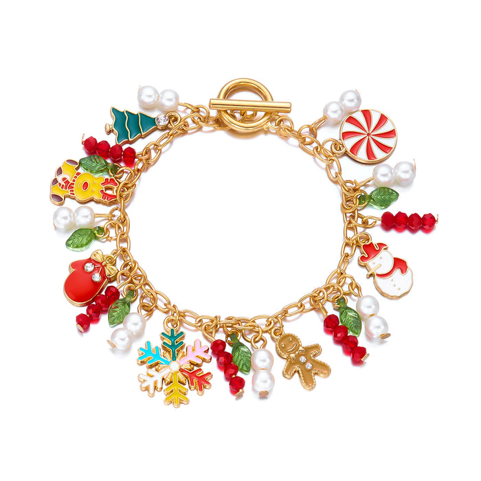 Wholesale Creative cartoon Christmas-themed pendant bracelet