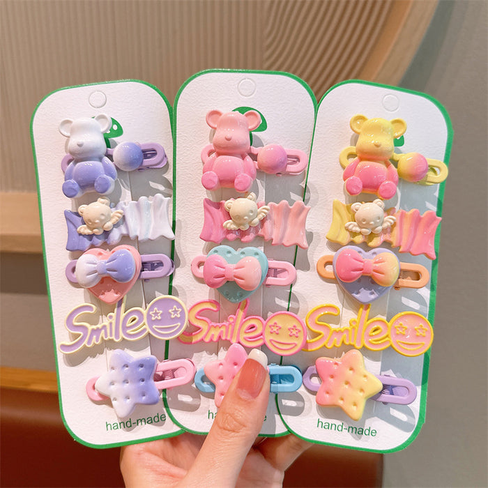 Wholesale Cartoon Children Cute Bear Resin Hair Clip JDC-HC-QiY010