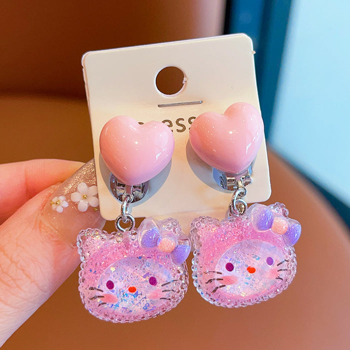 Wholesale Children's cartoon ear clips, cute and sweet without ear holes, earrings for girls, earrings accessories