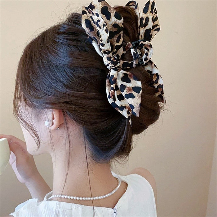 Wholesale Double sided cashew flower grab clip bow shark clip hair accessory