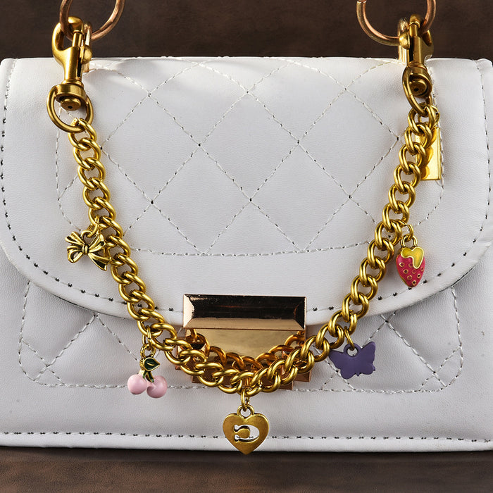 Wholesale Crossbody metal chain bag strap with pendant