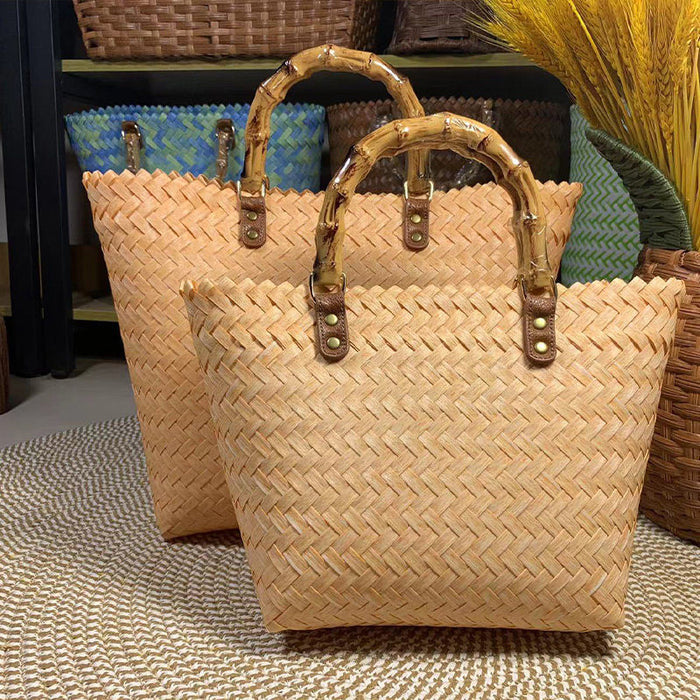 Wholesale Mid-Autumn Moon Cake High-end Gift Bag Women's Handbag Woven Bag Fashion Women's Bag Tote Bag Straw Woven Bag