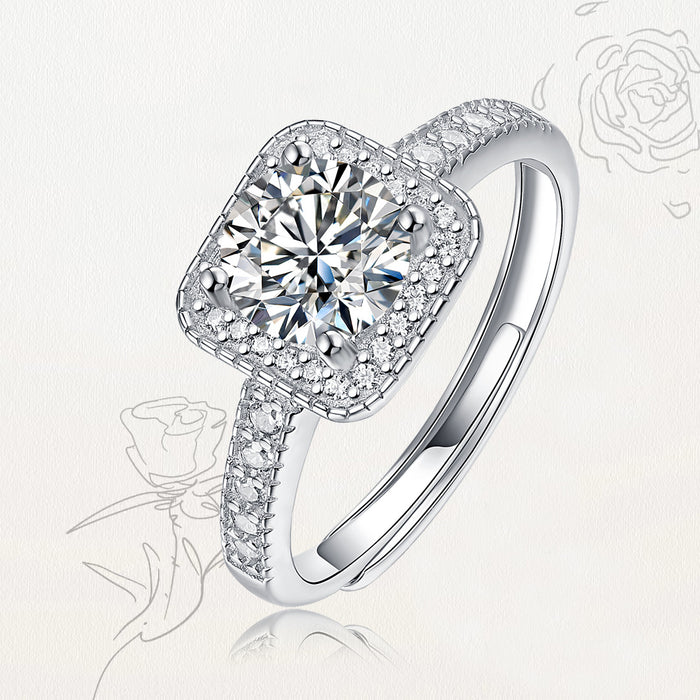 Wholesale 925 silver moissanite ring