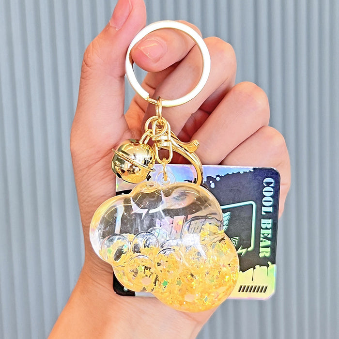 Wholesale Acrylic Cloud Quicksand Bottle Keychain JDC-KC-ChaoHe005