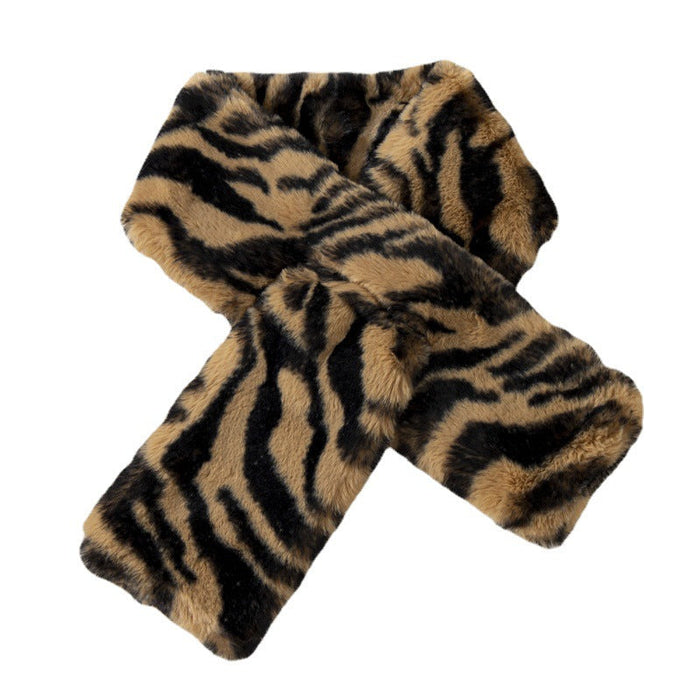 Wholesale Scarf Imitation Rex Rabbit Leopard Thickened Warm Winter JDC-SF-MeiN001