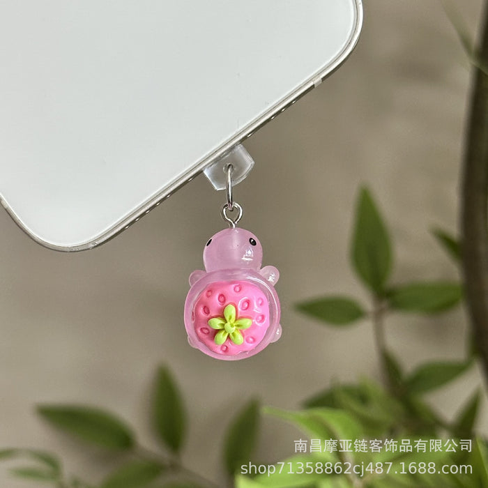Wholesale 4pcs/ set Vegetable and fruit glow-in-the-dark turtle Mobile Phone Stands