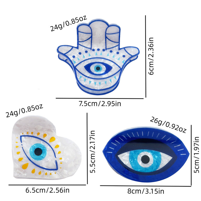 Wholesale Devil' s Eye Hair Clip Retro Blue Eyes Fatima' s Palm Grip  Evil Eye Headpiece