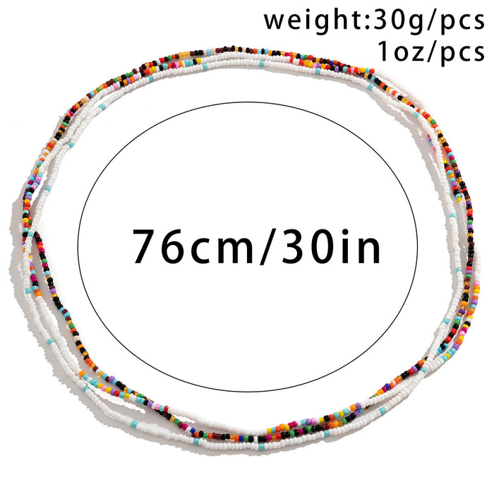 Wholesale Fashion Trend Rice Bead Waist Chain Body Chain Set