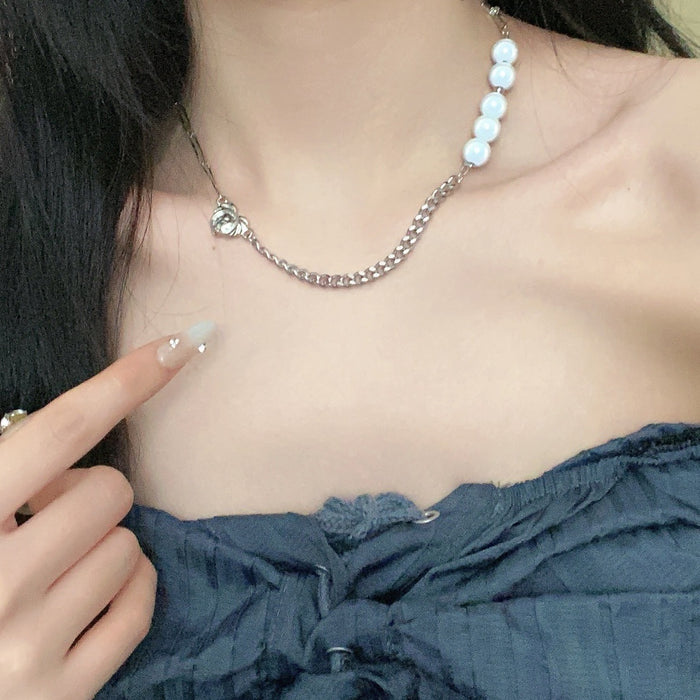 Wholesale Irregular Brooch Moonstone ing Necklace Clavicle Chain