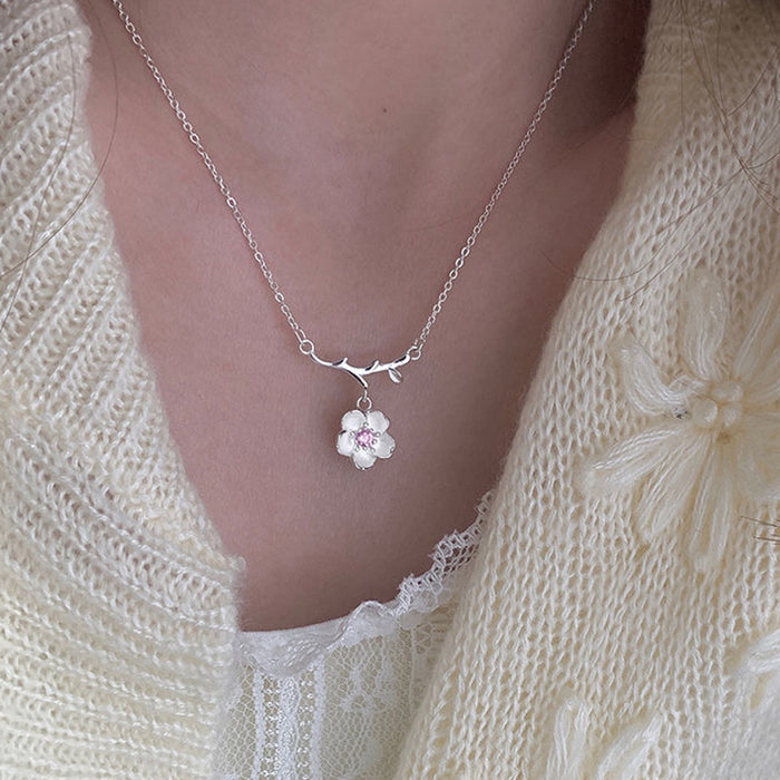 Wholesale Sakura necklace niche design versatile accessory