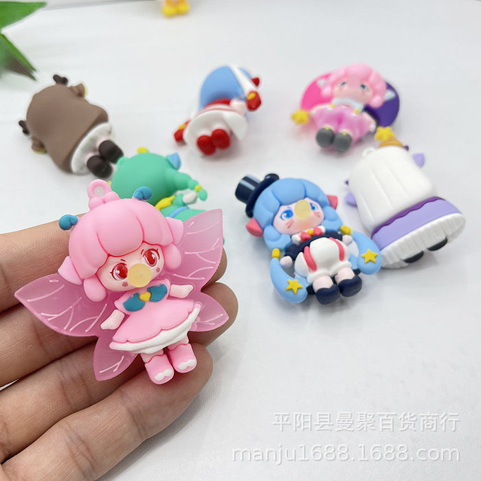 Wholesale  Bubble Blowing Girl Keychain Pendant Bubble  Keychain Bubble Blowing Girl Blind Box Bubble Girl