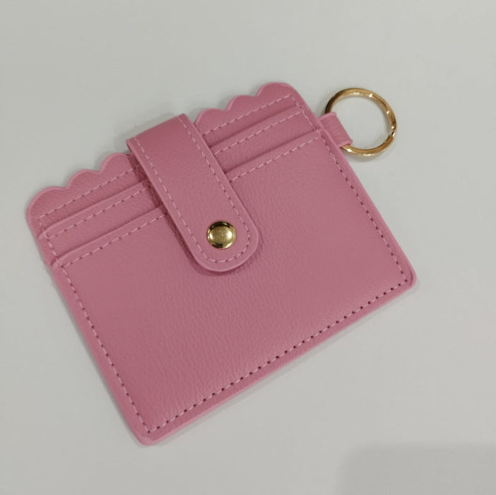Wholesale PU Leather Card Holder Keychain JDC-KC-JinHan001