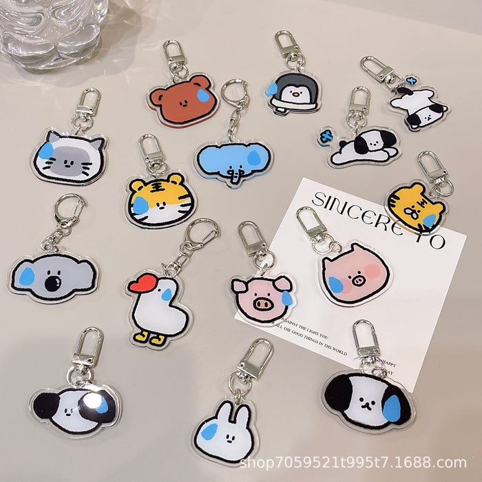 Wholesale  Cute Cartoon Keychain  Student Bag Accessories Children School Bag Pendant Car