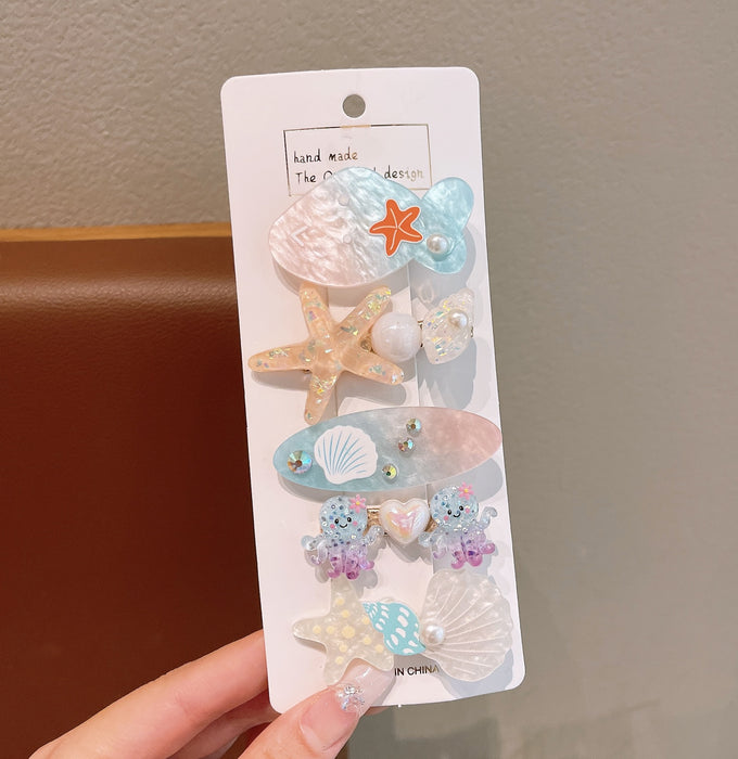 Wholesale Children' s Starfish Shell Duckbill Clip Children' s Hair Clips