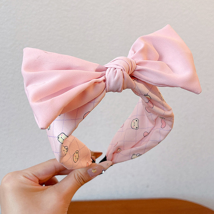 Wholesale Children' s headband girls non-slip baby hairpin headdress little girl rabbit ear bow headband