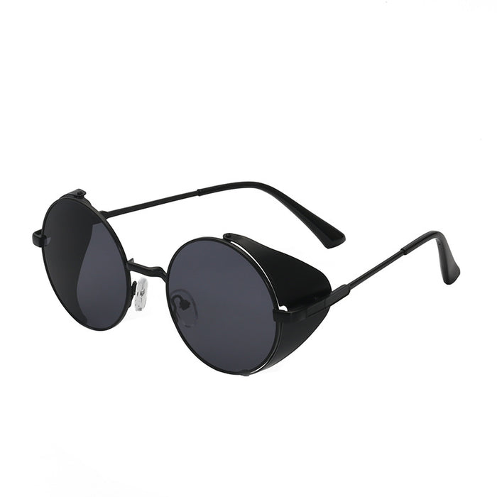 Wholesale edging round sunglasses men's round punk sunglasses men's