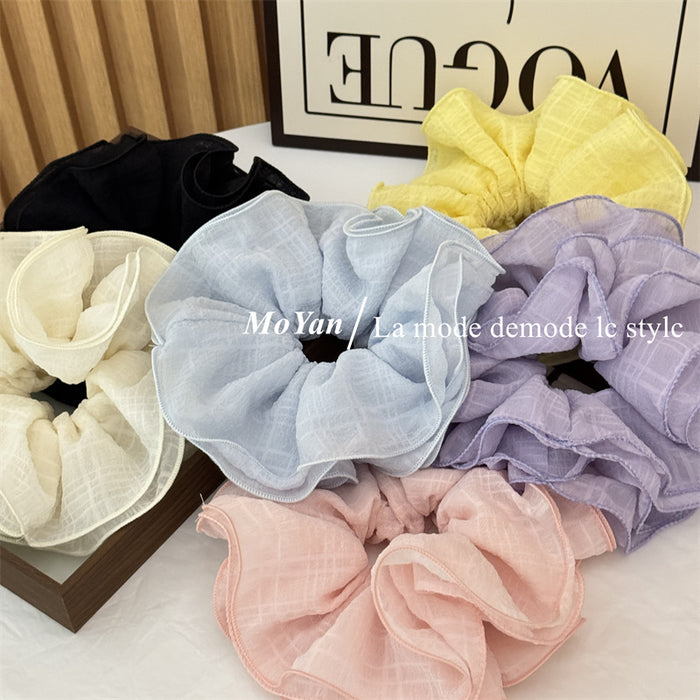 Wholesale lace edge large texture head flower lazy temperament hair rope head rope