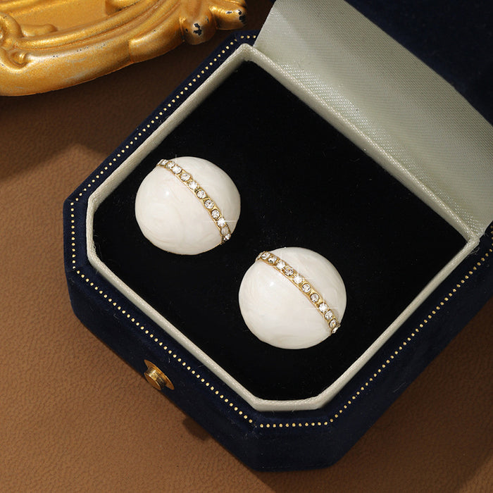 Wholesale Silver needle circular geometry niche luxury temperament unique high-end design earrings wholesale