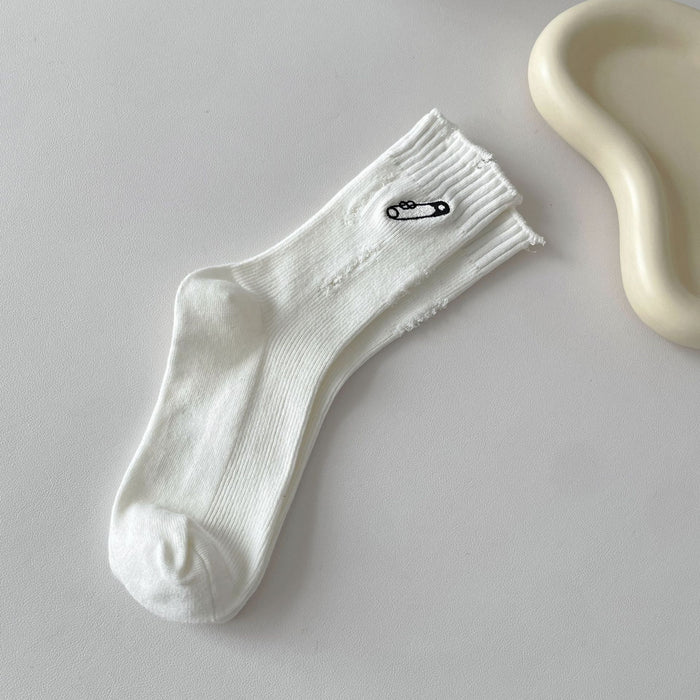 Wholesale Embroidered socks, tube socks, personalized trendy pile socks, long socks